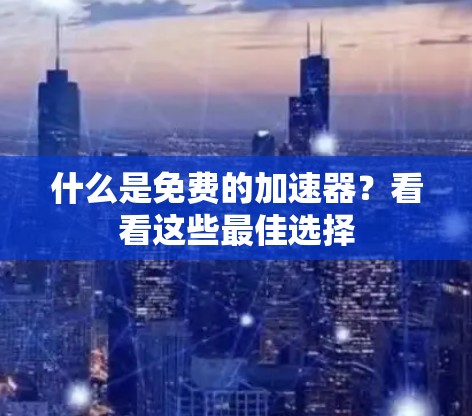 什么是免费的加速器?看看这些最佳选择 什么是免费的加速器?看看这些最佳选择