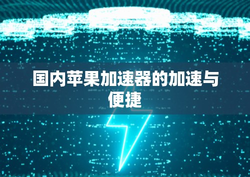 国内苹果加速器的加速与便捷