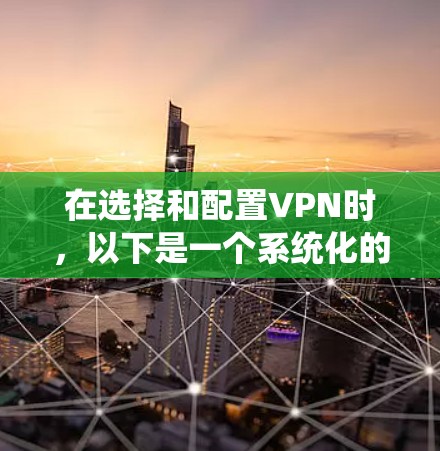 在选择和配置VPN时，以下是一个系统化的步骤指南，旨在帮助您顺利完成设置