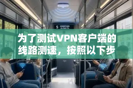 为了测试VPN客户端的线路测速，按照以下步骤操作