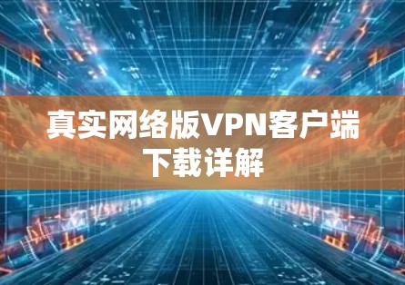 真实网络版VPN客户端下载详解 真实网络版VPN客户端下载详解