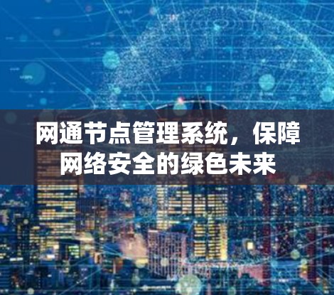 网通节点管理系统，保障网络安全的绿色未来