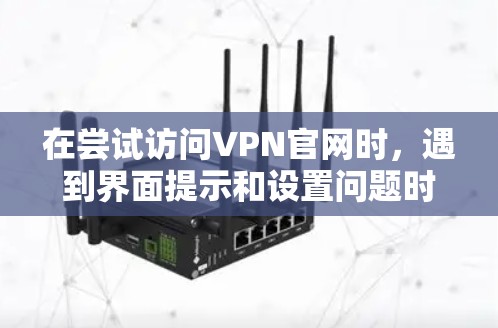 在尝试访问VPN官网时，遇到界面提示和设置问题时，可以按照以下步骤进行
