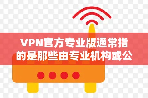 VPN官方专业版通常指的是那些由专业机构或公司提供的VPN服务，旨在提供更安全、更高级的网络保护功能。这些 VPN 通常会支持更多设备、自动连接、自动续费、高级的安全过滤功能，以及更全面的权限配置