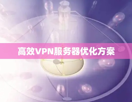 高效VPN服务器优化方案